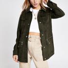 River Island Womens Faux Suede Army Jacket