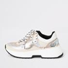 River Island Womens White Chunky Sole Lace-up Runner