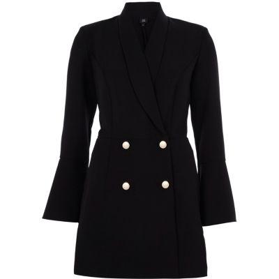 River Island Womens Bell Sleeve Tuxedo Romper