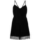 River Island Womens Velvet Lace Hem Romper