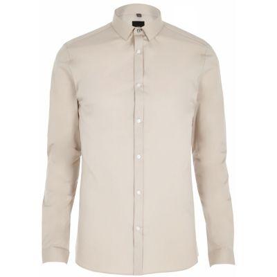 River Island Mens Skinny Long Sleeve Shirt