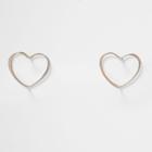 River Island Womens Silver And Rose Gold Tone Heart Earrings
