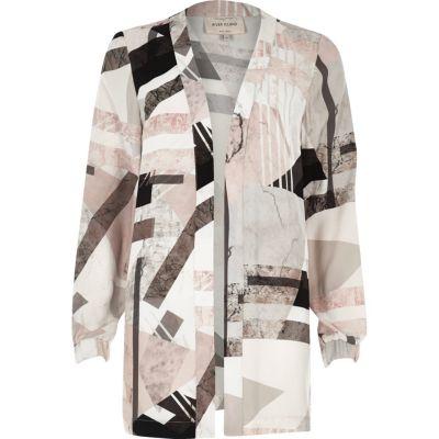 River Island Womens White Print Jacket