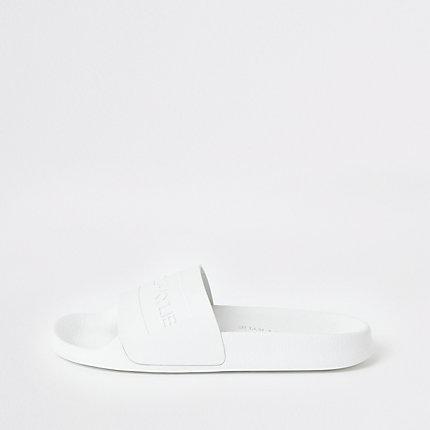 River Island Womens Kendall + Kylie White Sliders