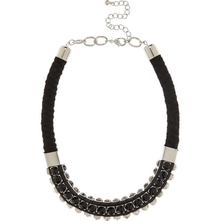 River Island Womens Gem Woven Statement Necklace