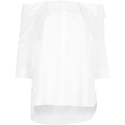 River Island Womens White Bardot Shirt