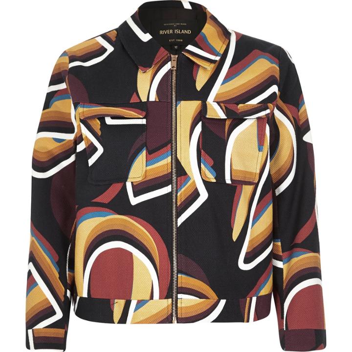 River Island Womens Geometric Swirl Pattern Jacket
