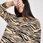 River Island Womens Zebra Print Sweatshirt