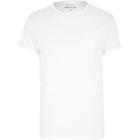River Island Mensbig & Tall White Roll Sleeve T-shirt