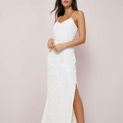 River Island Womens Beaded Cami Maxi Dress