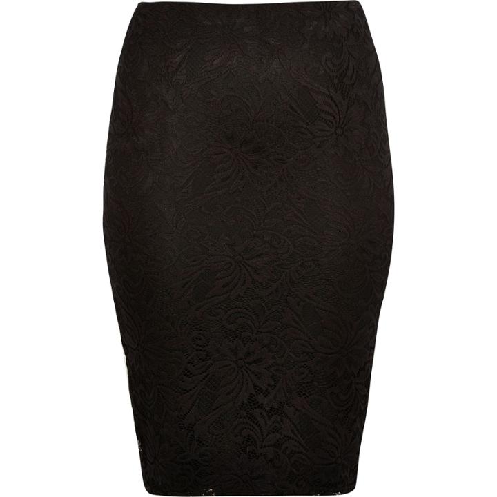 River Island Womens Ri Plus Lace Pencil Skirt