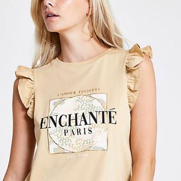 River Island Womens Petite 'enchante' Frill Tank Top