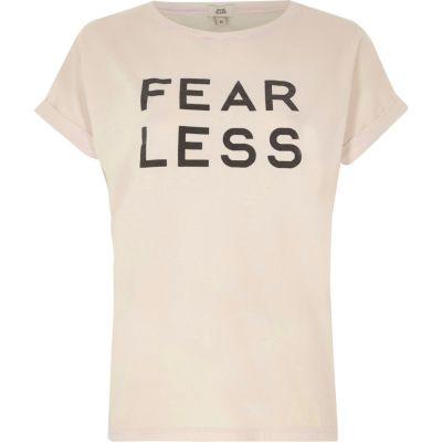 River Island Womens 'fearless' Print T-shirt
