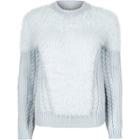River Island Womens Fluffy Cable Knit Sweater