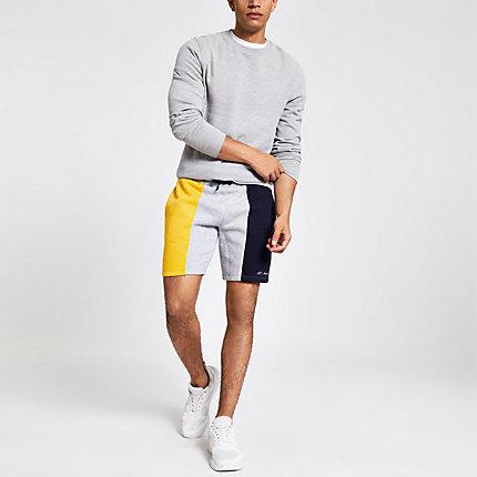 River Island Mens R96 Block Slim Fit Jersey Shorts