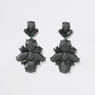 River Island Womens Satin Jewel Drop Earrings