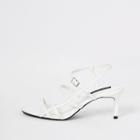 River Island Womens White Caged Skinny Heel Sandals