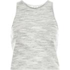 River Island Womens Waffle Cut Away Crop Top