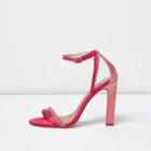 River Island Womens Barely There Cut Out Heeled Sandals