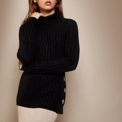 River Island Womens Ri Studio Knit Roll Neck Top