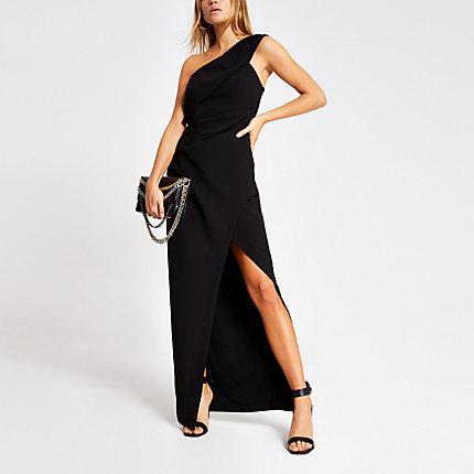 River Island Womens One Shoulder Bodycon Maxi Dress