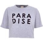 River Island Womens Marl 'paradise' Print Cropped T-shirt