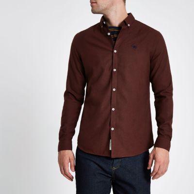 River Island Mens Long Sleeve Flannel Mexico Shirt