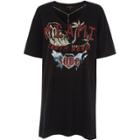 River Island Womens 'miami' Print Chain Choker Neck T-shirt