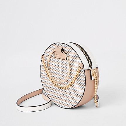 River Island Womens Glitter Ring Handle Circle Cross Body