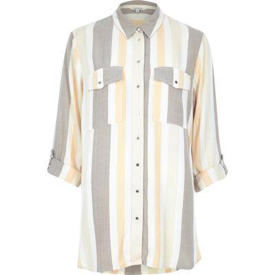 River Island Womens Stripe Relaxed Fit Shirt