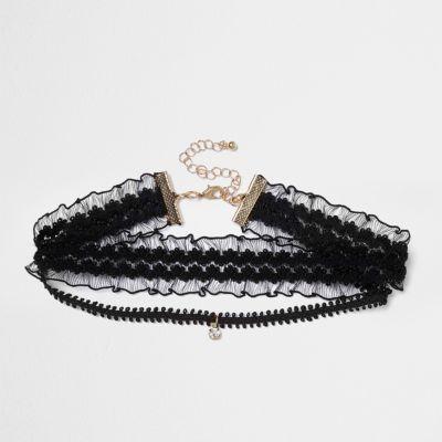 River Island Womens Lace Drop Choker