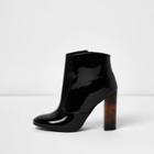 River Island Womens Patent Perspex Heel Ankle Boots