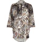 River Island Womens White And Paisley Print Shirt