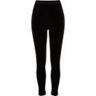 River Island Womens Velvet Front High Waisted Leggings