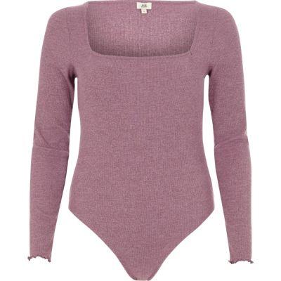 River Island Womens Square Neck Fitted Bodysuit