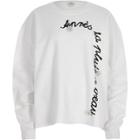 River Island Womens White 'apres La' Brooch Sweatshirt