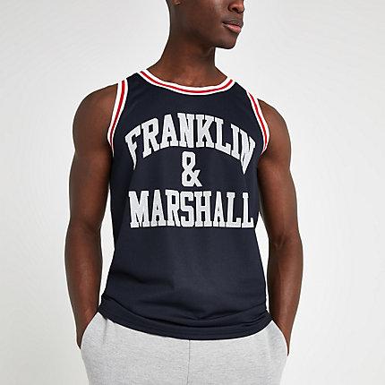 River Island Mens Franklin And Marshall Mesh Tank
