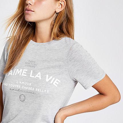 River Island Womens Printed Fitted T-shirt