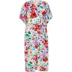 River Island Womens Plus White Printed Kimono Maxi Dress