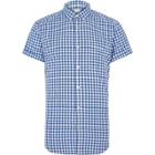 River Island Mens Gingham Slim Fit Short Sleeve Shirt