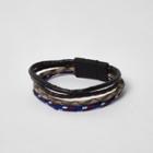 River Island Mens Mixed Texture Rope Pack Bracelet