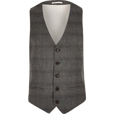 River Island Mens Prince Of Wales Check Vest