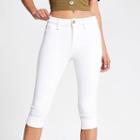 River Island Womens White Amelie Three Quarter Length Jeans
