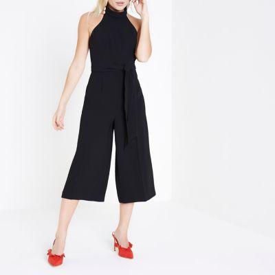 River Island Womens Petite High Neck Culotte Jumpsuit