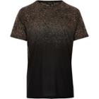 River Island Mensblack Faded Gravel Print T-shirt