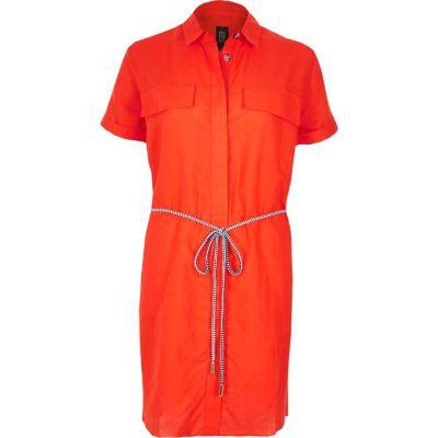 River Island Womens Linen-rich Shirt Dress