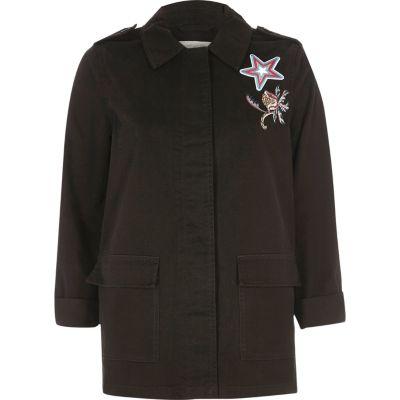 River Island Womens Troublemaker Print Army Jacket