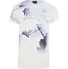 River Island Mens White Radar Glitch Print Slim Fit T-shirt