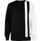 River Island Mens Monochrome Block Slim Fit Sweatshirt