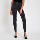 River Island Womens Molly Diamante Embellished Jeggings